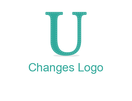 letter u with sewing logo