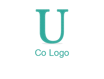 letter u with sewing logo