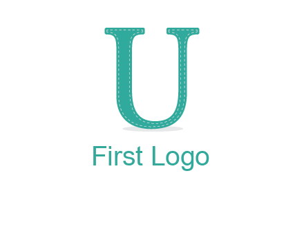 letter u with sewing logo