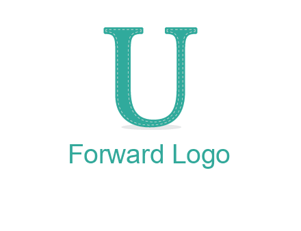 letter u with sewing logo