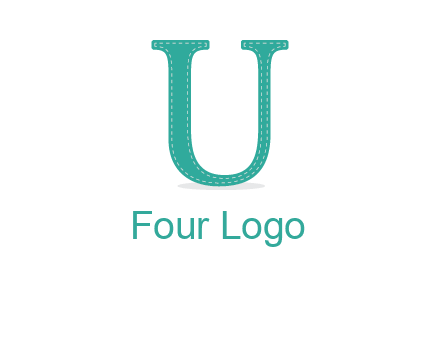 letter u with sewing logo