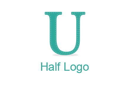 letter u with sewing logo