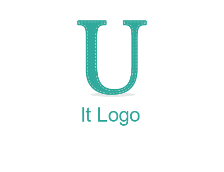 letter u with sewing logo