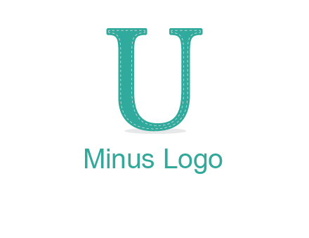 letter u with sewing logo