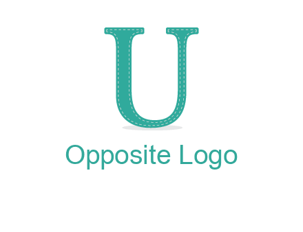 letter u with sewing logo