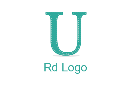 letter u with sewing logo