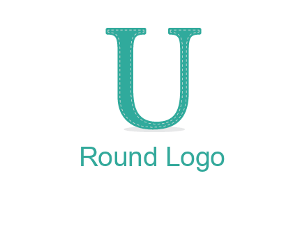 letter u with sewing logo