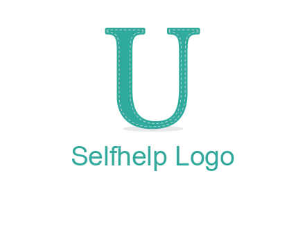 letter u with sewing logo