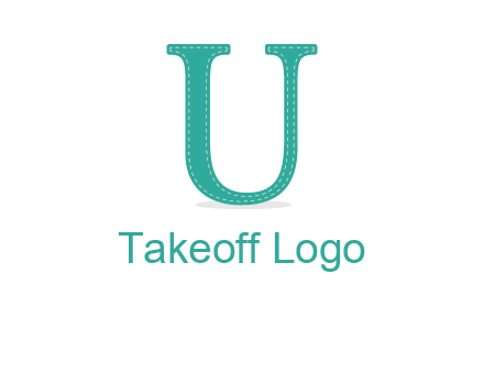 letter u with sewing logo