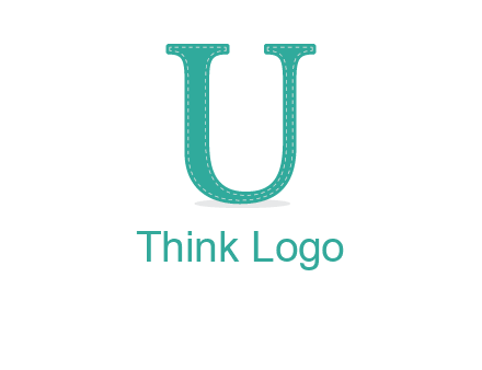 letter u with sewing logo