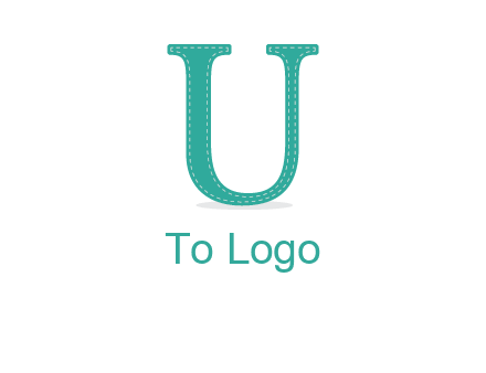 letter u with sewing logo