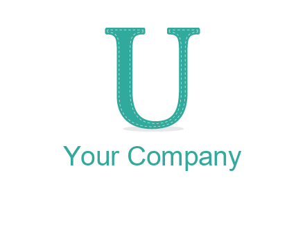 letter u with sewing logo