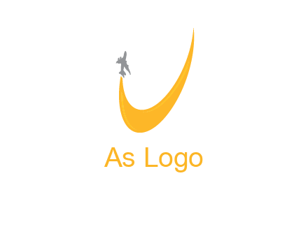Plane is going upward making u graphic