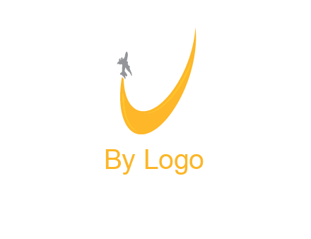 Plane is going upward making u graphic