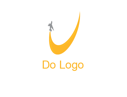 Plane is going upward making u graphic