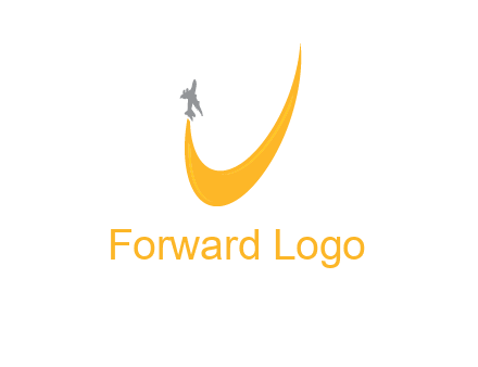 Plane is going upward making u graphic