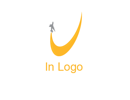 Plane is going upward making u graphic