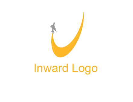 Plane is going upward making u graphic