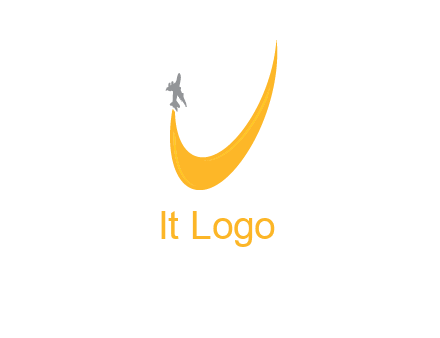 Plane is going upward making u graphic