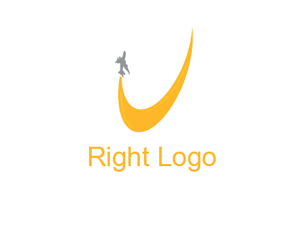 Plane is going upward making u graphic