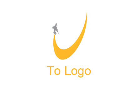 Plane is going upward making u graphic
