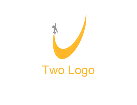 Plane is going upward making u graphic