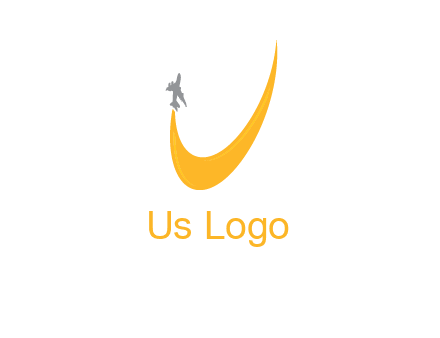 Plane is going upward making u graphic