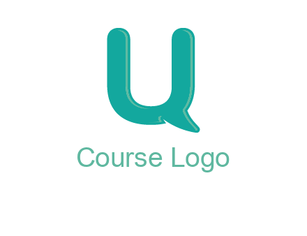 Letter u with chat bubble logo