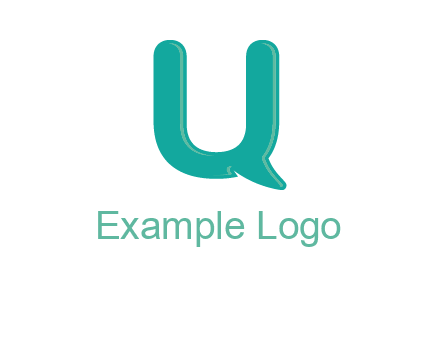 Letter u with chat bubble logo