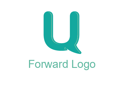 Letter u with chat bubble logo