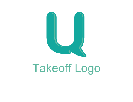 Letter u with chat bubble logo