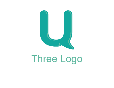 Letter u with chat bubble logo