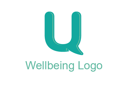Letter u with chat bubble logo