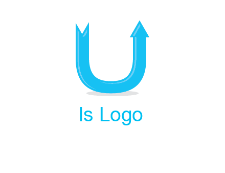 Arrow is going upward in letter u shape graphic