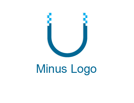 letter u with pixels logo