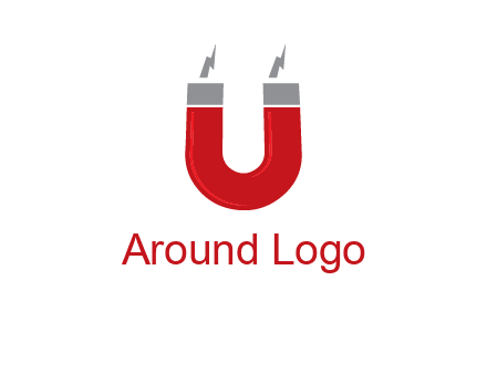 letter u with light bolt and Magnet graphic
