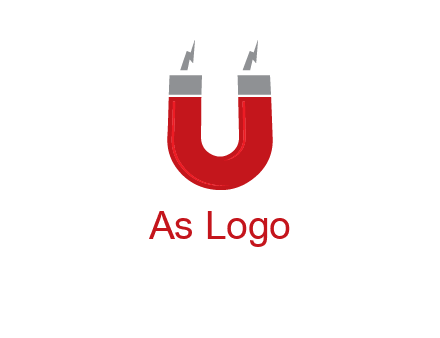 letter u with light bolt and Magnet graphic