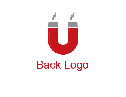 letter u with light bolt and Magnet graphic