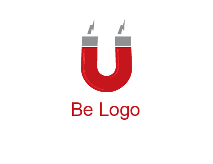 letter u with light bolt and Magnet graphic