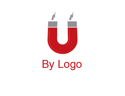 letter u with light bolt and Magnet graphic