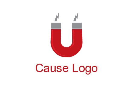 letter u with light bolt and Magnet graphic