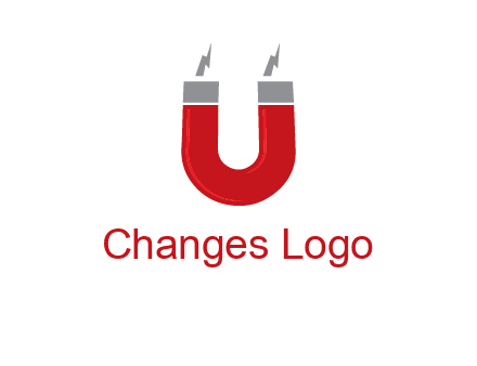 letter u with light bolt and Magnet graphic