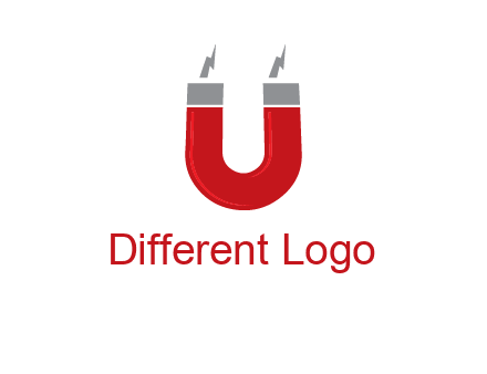 letter u with light bolt and Magnet graphic