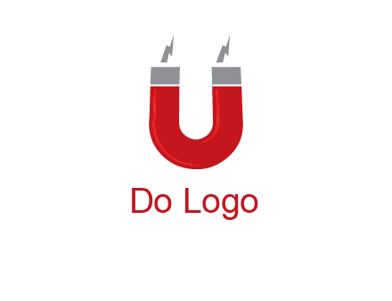 letter u with light bolt and Magnet graphic