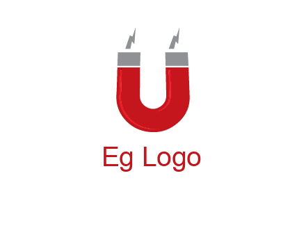 letter u with light bolt and Magnet graphic