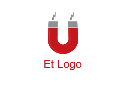 letter u with light bolt and Magnet graphic