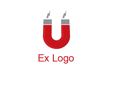letter u with light bolt and Magnet graphic