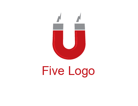 letter u with light bolt and Magnet graphic