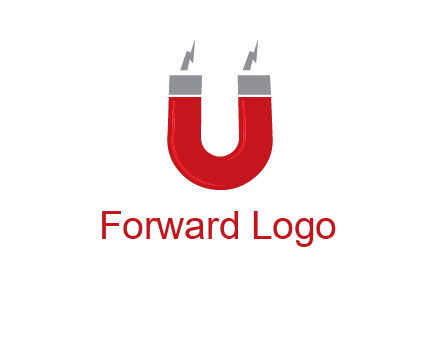letter u with light bolt and Magnet graphic