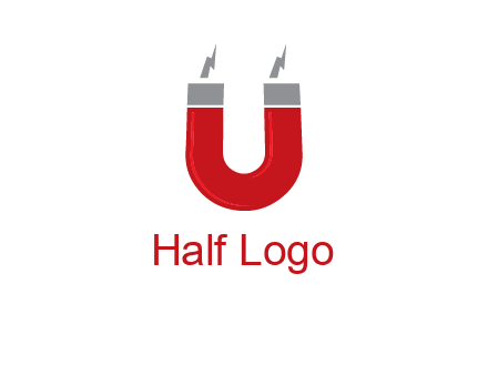 letter u with light bolt and Magnet graphic